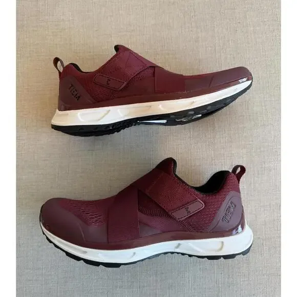 Brand New TIEM Slipstream Spin Cycling Shoes Burgundy Size 8 – Cleats Included - Picture 3 of 8